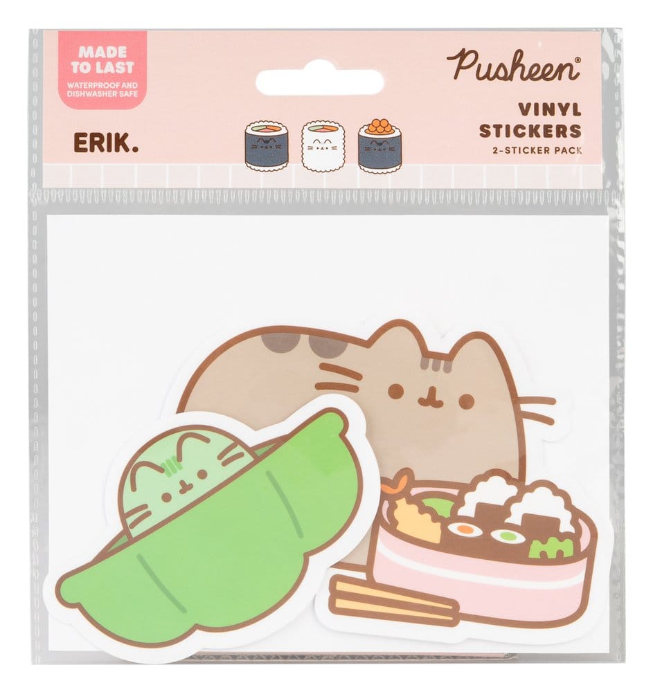 Pusheen Pegatinas de vinilo Sushi Roll Vol. 4 Set de 2 Frikytopia