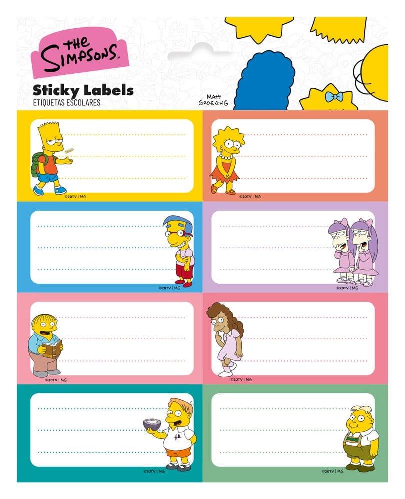 Los Simpson Etiquetas Autoadhesivas (10) Frikytopia