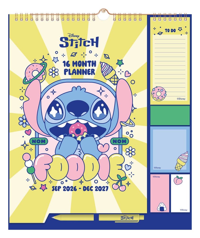 Disney Stitch Planificador de pared 2026/27 30 x 34 cm