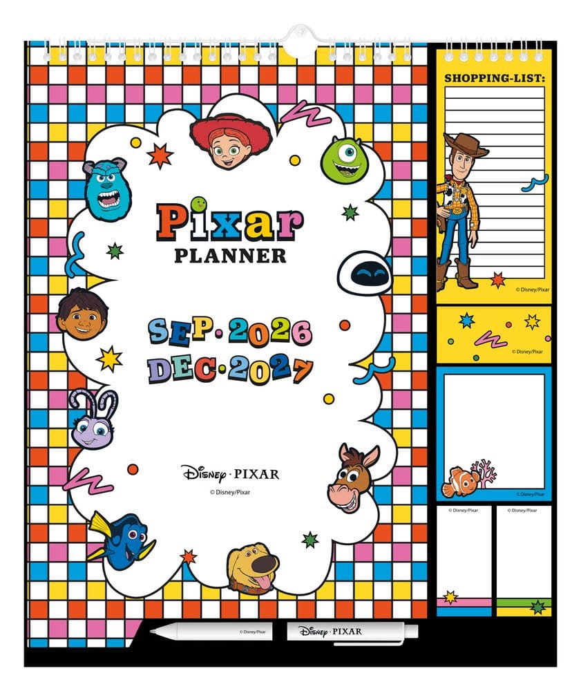 Disney Pixar Planificador de pared 2026/27 30 x 34 cm Frikytopia