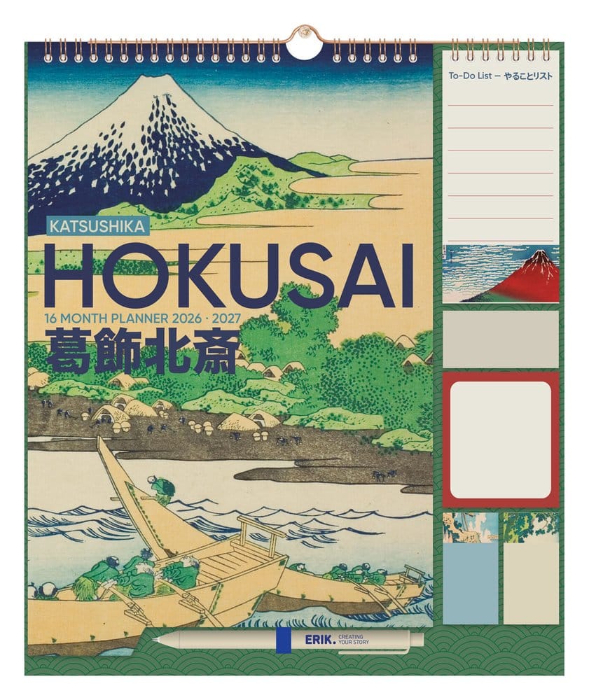 Hokusai Planificador de pared 2026/27 30 x 34 cm Frikytopia