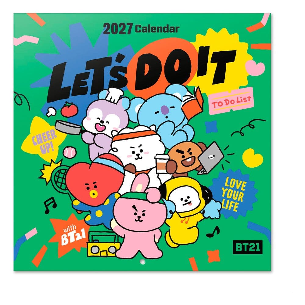 BT21 Calendario de pared 2027 30 x 30 cm Frikytopia