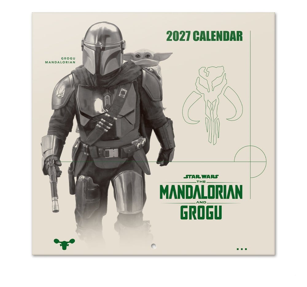 Star Wars The Mandalorian and Grogu Calendario de pared 2027 30 x 30 cm Frikytopia