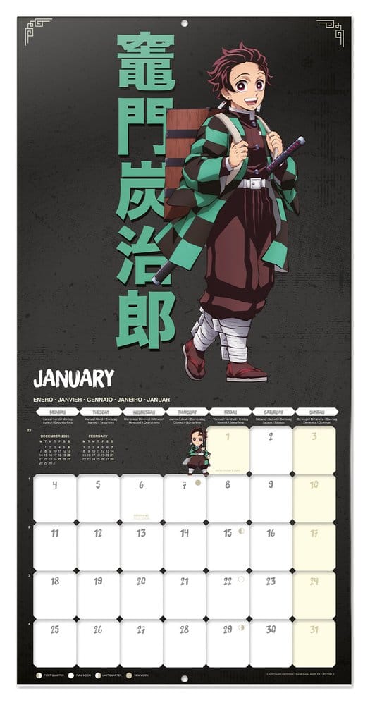 Demon Slayer Calendario de pared 2027 30 x 30 cm