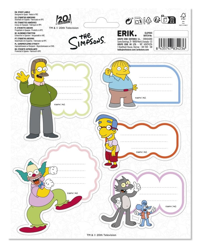 Los Simpson Etiquetas Autoadhesivas Premium (10)
