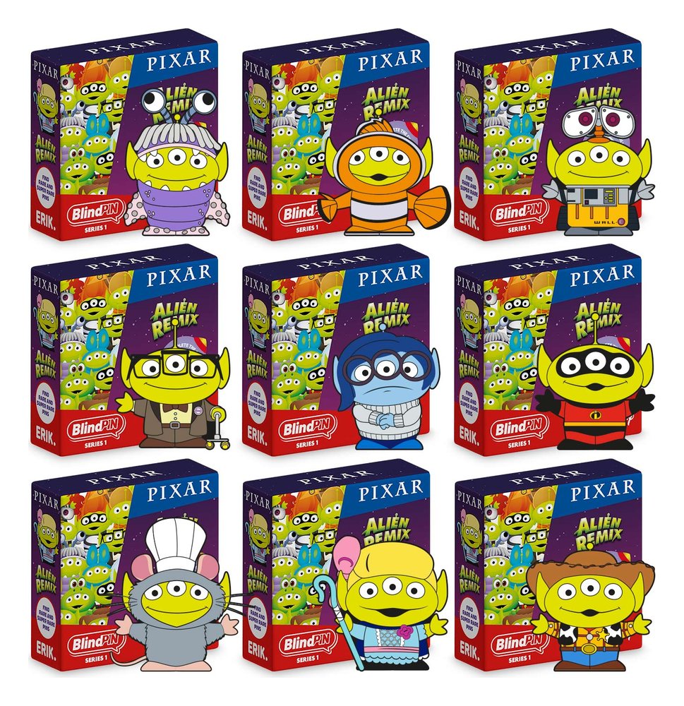 Disney Pixar Toy Story Alien Remix Chapas Serie 1 Display (24)