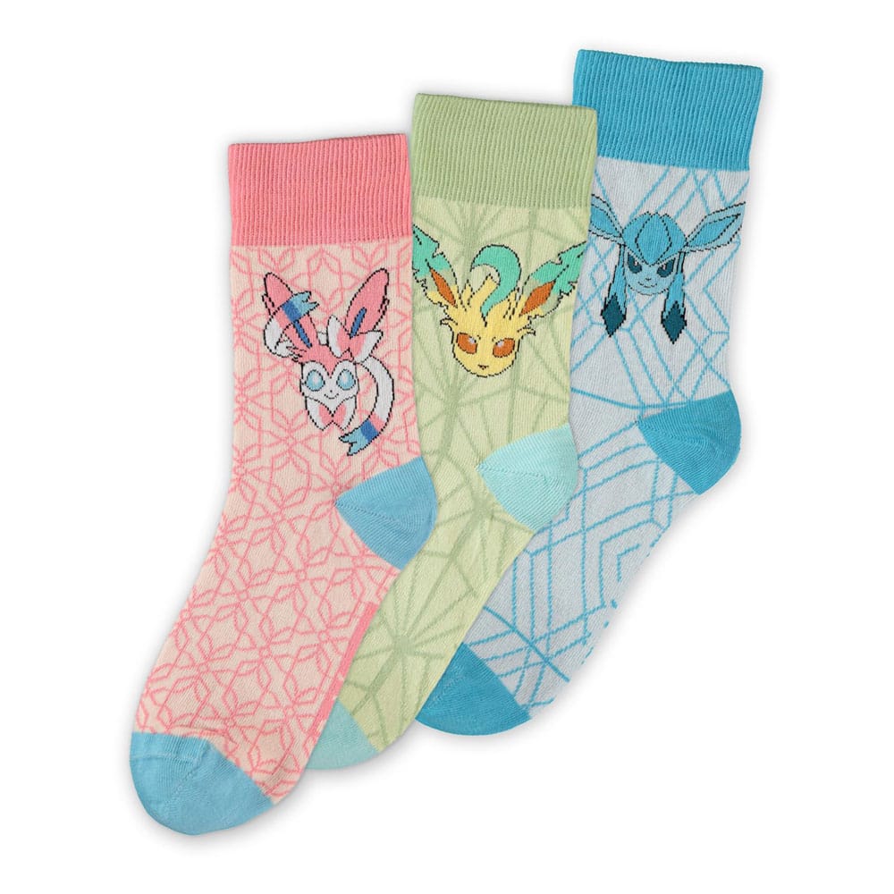 Pokémon Pack de 3 Calcetines Eevee Evolution 3.0 35-38 Frikytopia
