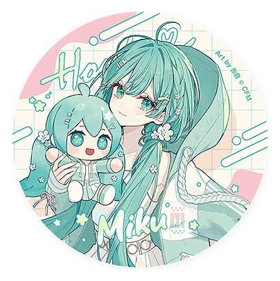 Character Vocal Series 01: Hatsune Miku Miku Hug Series Botón: Flower Ver. 8 cm Umkarton (10)