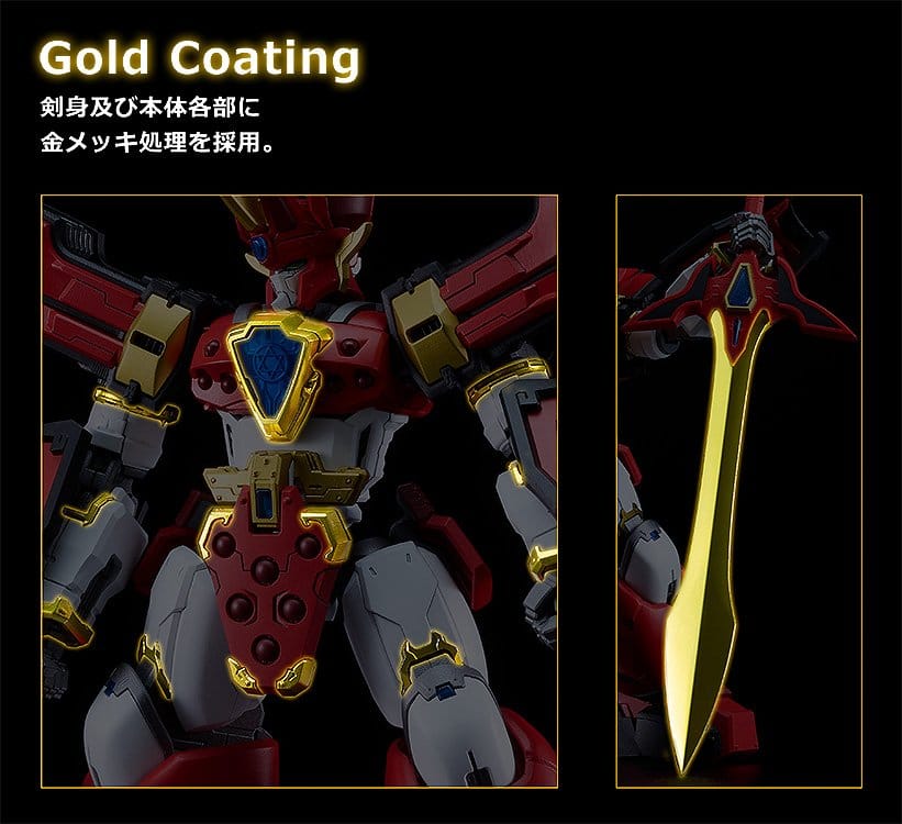 Mado King Granzort Maqueta Plastic Model Kit Moderoid King's Style Granzort Gold Edition 19 cm