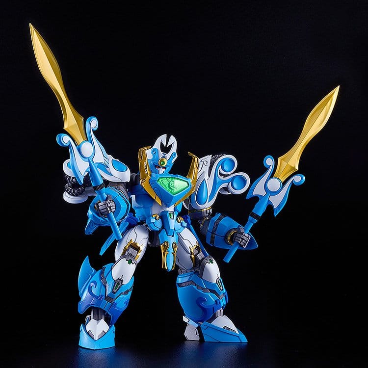 Mado King Granzort Maqueta Plastic Model Kit Moderoid King's Style Aquabeat Gold Edition 18 cm