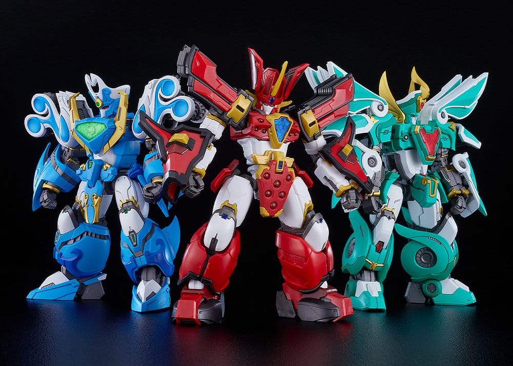 Mado King Granzort Maqueta Plastic Model Kit Moderoid King's Style Aquabeat Gold Edition 18 cm