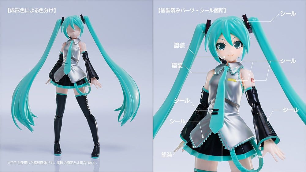 Character Vocal Series 01: Hatsune Miku Maqueta Plastic Model Kit Plamatea Hatsune Miku 15 cm