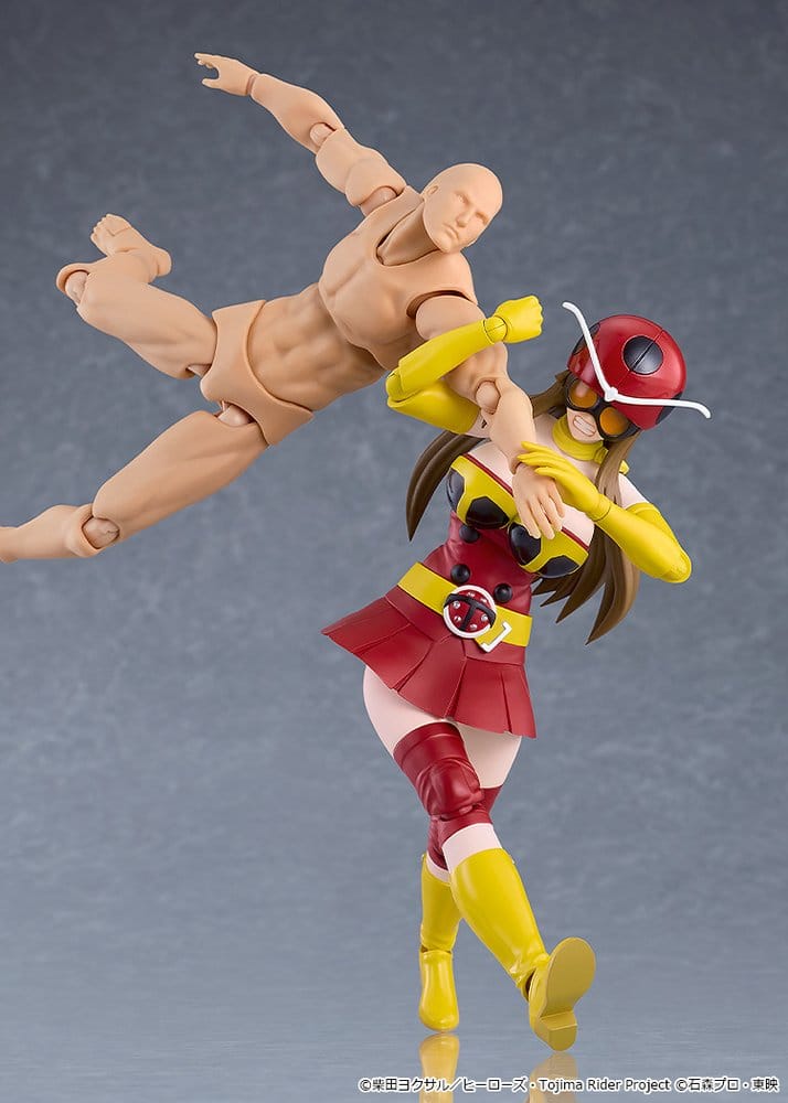 Tojima Wants to Be a Kamen Rider Figma Figura Yuriko Okada (Electro-Wave Human Tackle Ver.) 14 cm