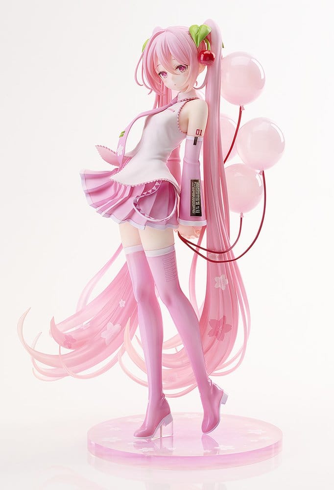 Character Vocal Series 01: Hatsune Miku G.S. Collection [SC] Figura PVC 1/7 Sakura Miku: GSC Illustration Contest Ver. 26 cm