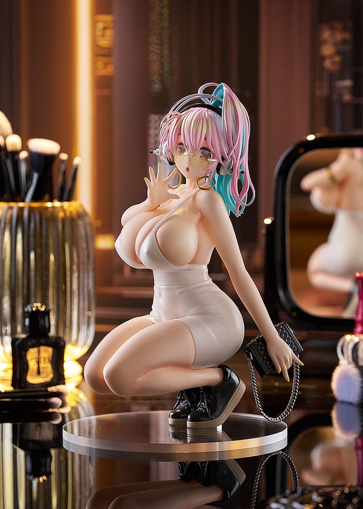 Super Sonico Estatua PVC Pop Up Parade Super Sonico: 15th Mini Dress Ver. L Size 20 cm