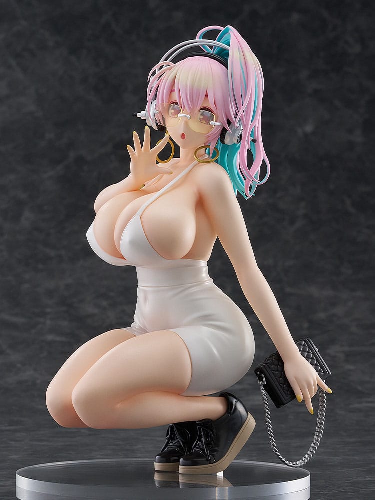 Super Sonico Estatua PVC Pop Up Parade Super Sonico: 15th Mini Dress Ver. L Size 20 cm