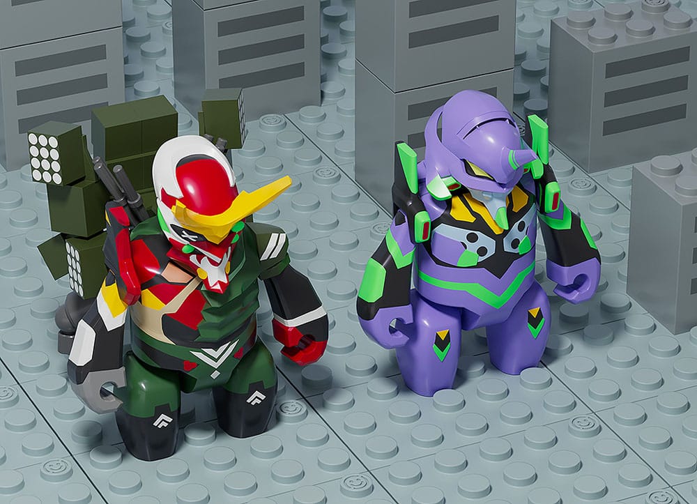 Rebuild of Evangelion Figura Brickroid Evangelion Production Model-New 02 a 5 cm