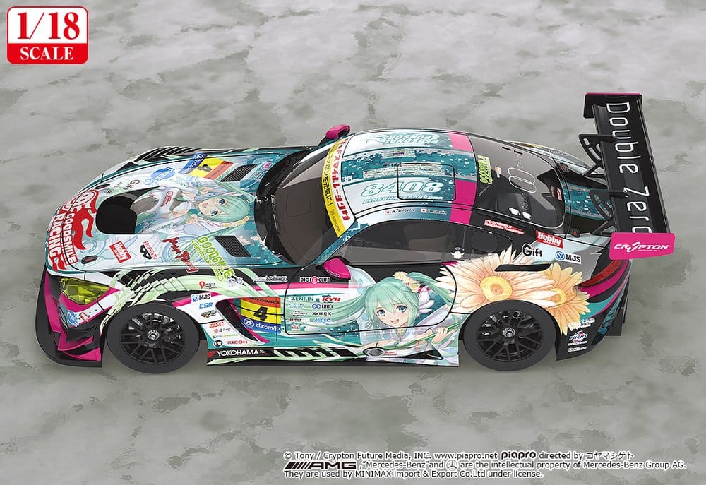 Hatsune Miku GT Project Vehículo 1/18 Good Smile Hatsune Miku AMG 2017 SUPER GT Ver. 26 cm
