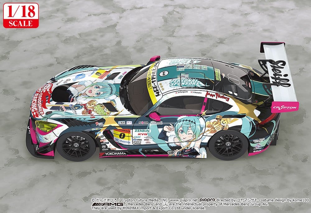 Hatsune Miku GT Project Vehículo 1/18 Good Smile Hatsune Miku AMG 2018 Final Race Ver. 26 cm