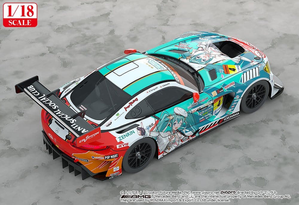 Hatsune Miku GT Project Vehículo 1/18 Good Smile Hatsune Miku AMG 2023 Season Opening Ver. 26 cm
