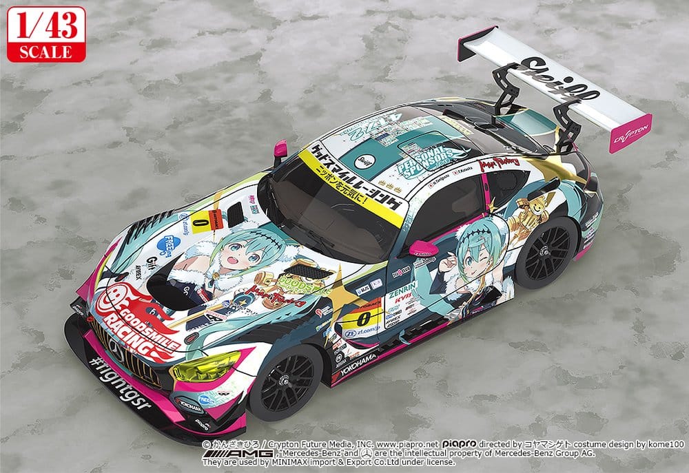 Hatsune Miku GT Project Vehículo 1/43 Good Smile Hatsune Miku AMG 2018 Final Race Ver. 11 cm