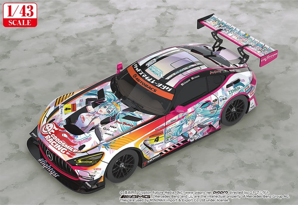Hatsune Miku GT Project Vehículo 1/43 Good Smile Hatsune Miku AMG 2021 SUPER GT 100th Race Commemorative Ver. 11 cm