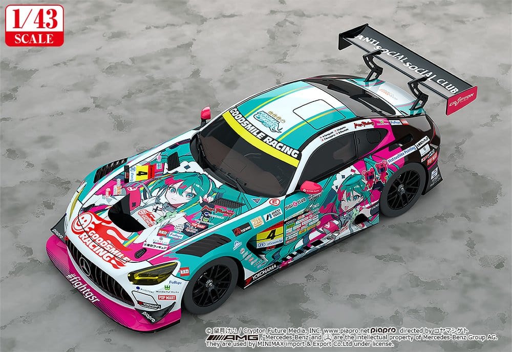 Hatsune Miku GT Project Vehículo 1/43 Good Smile Hatsune Miku AMG 2025 Season Opening Ver. 11 cm