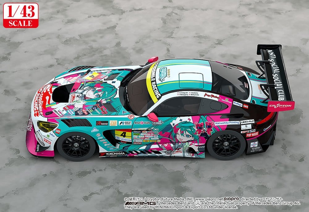 Hatsune Miku GT Project Vehículo 1/43 Good Smile Hatsune Miku AMG 2025 Season Opening Ver. 11 cm