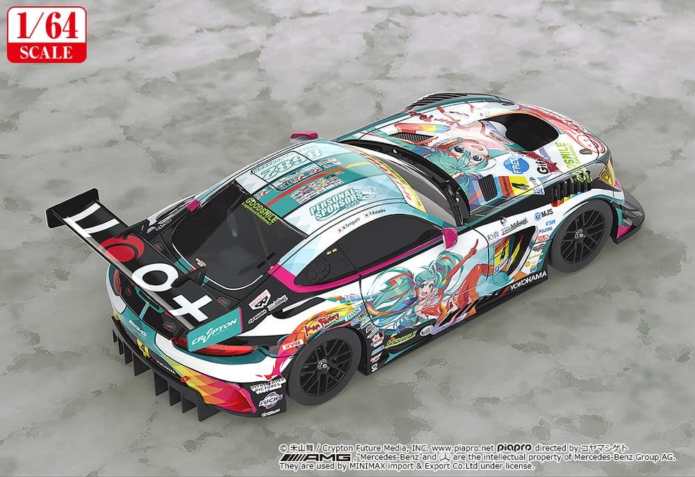 Hatsune Miku GT Project Vehículo 1/64 Good Smile Hatsune Miku AMG 2016 Super GT Ver. 7 cm
