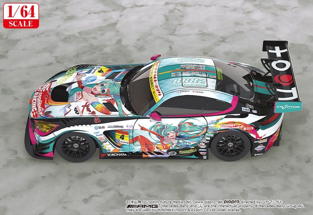Hatsune Miku GT Project Vehículo 1/64 Good Smile Hatsune Miku AMG 2016 Super GT Ver. 7 cm