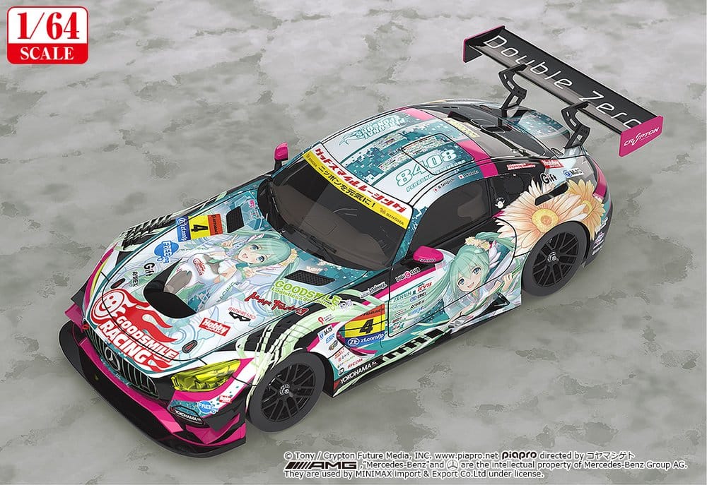 Hatsune Miku GT Project Vehículo 1/64 Good Smile Hatsune Miku AMG 2017 Super GT Ver. 7 cm