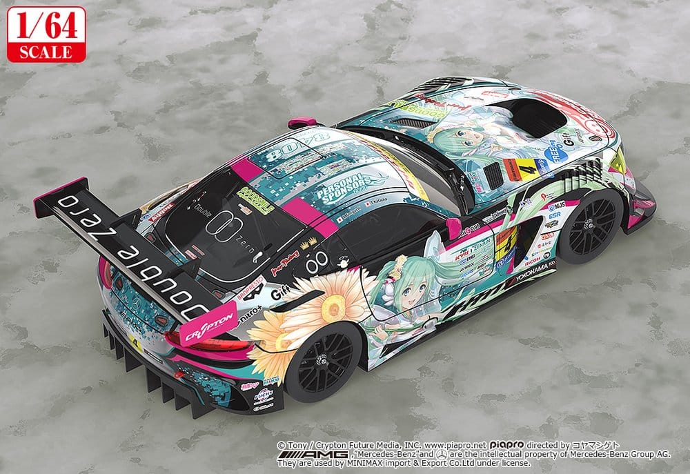 Hatsune Miku GT Project Vehículo 1/64 Good Smile Hatsune Miku AMG 2017 Super GT Ver. 7 cm