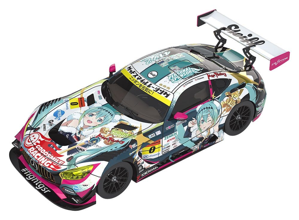 Hatsune Miku GT Project Vehículo 1/64 Good Smile Hatsune Miku AMG 2018 SUPER GT Ver. 7 cm