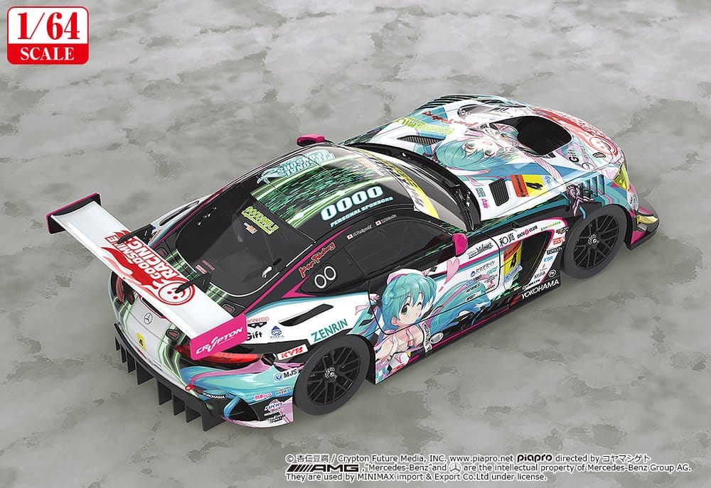 Hatsune Miku GT Project Vehículo 1/64 Good Smile Hatsune Miku AMG 2019 SUPER GT Ver. 7 cm