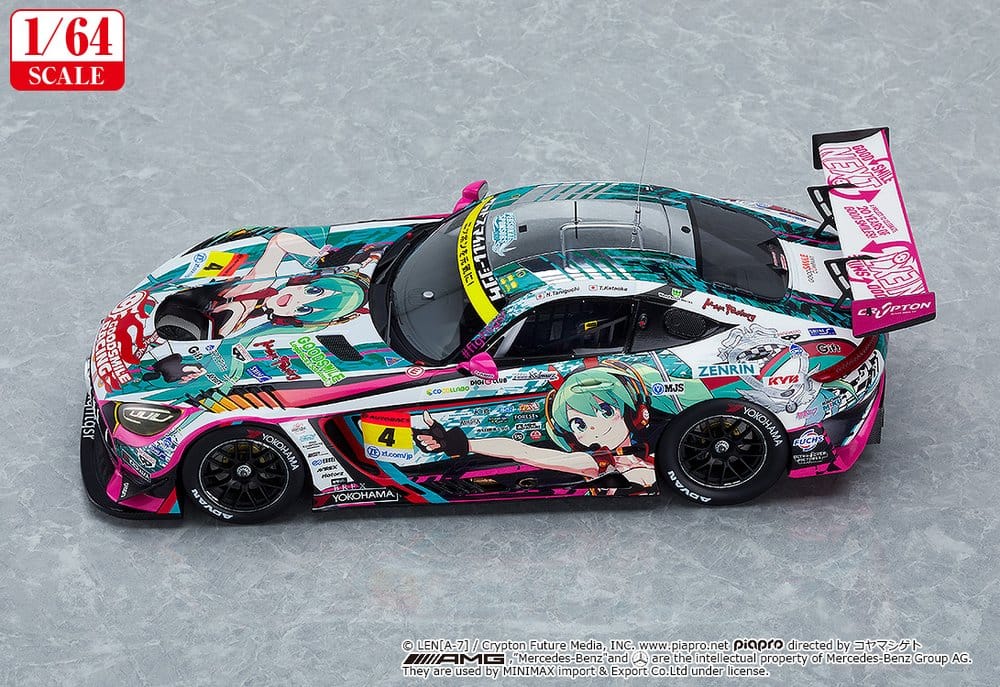Hatsune Miku GT Project Vehículo 1/64 Hatsune Miku AMG 2020 SUPER GT Ver. 7 cm