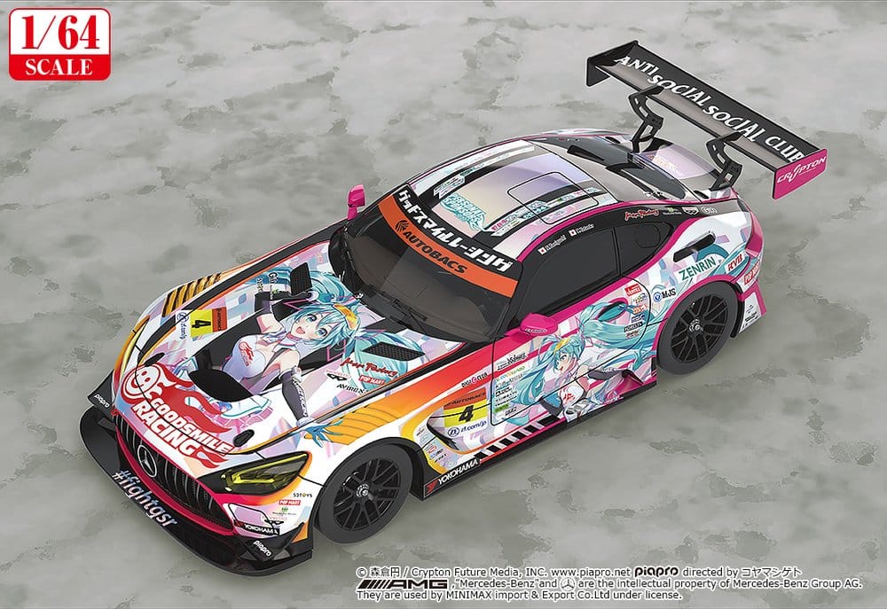 Hatsune Miku GT Project Vehículo 1/64 Hatsune Miku AMG 2021 SUPER GT Round 5 Ver. 7 cm