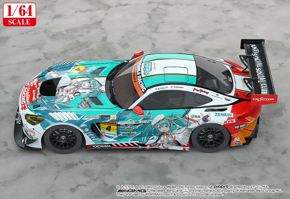 Hatsune Miku GT Project Vehículo 1/64 AMG 2023 Season Opening Ver. 7 cm