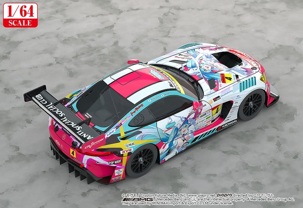 Hatsune Miku GT Project Vehículo 1/64 AMG 2024 Season Opening Ver. 7 cm