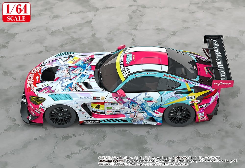 Hatsune Miku GT Project Vehículo 1/64 AMG 2024 Season Opening Ver. 7 cm