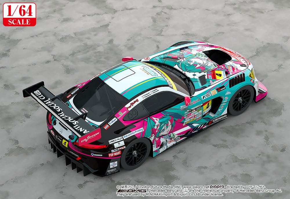 Hatsune Miku GT Project Vehículo 1/64 AMG 2025 Presentation Ver. 7 cm