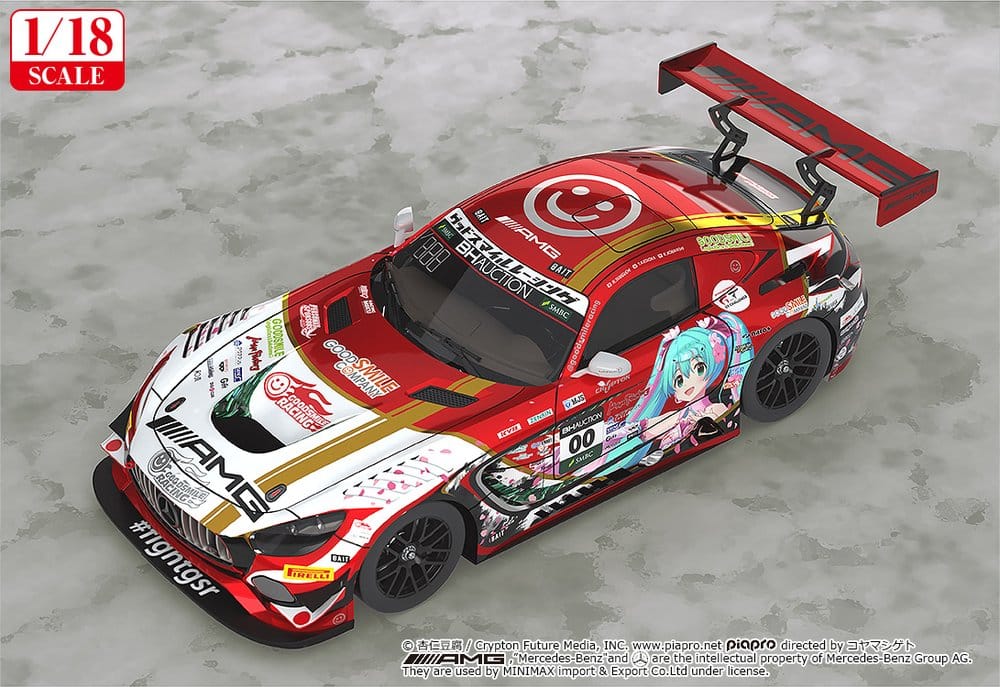 Hatsune Miku GT Project Vehículo 1/18 Mercedes-AMG Team GOOD SMILE 2019 SUZUKA 10HOURS Ver. 26 cm