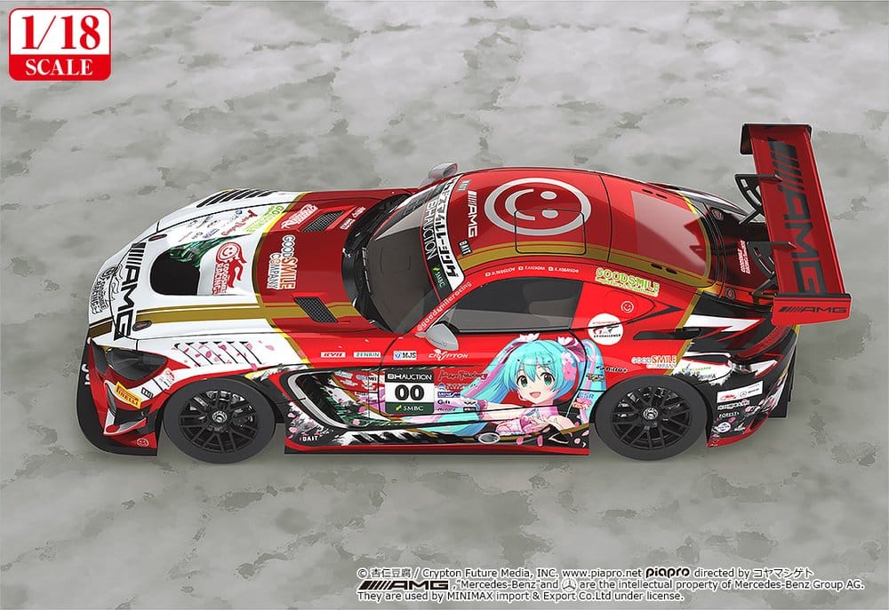 Hatsune Miku GT Project Vehículo 1/18 Mercedes-AMG Team GOOD SMILE 2019 SUZUKA 10HOURS Ver. 26 cm