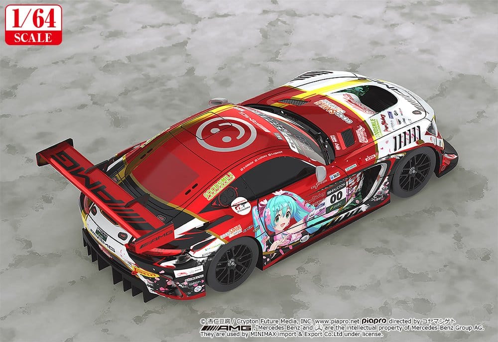 Hatsune Miku GT Project Vehículo 1/64 Mercedes-AMG Team Good Smile 2019 Suzuka 10 Hours Ver. 7 cm