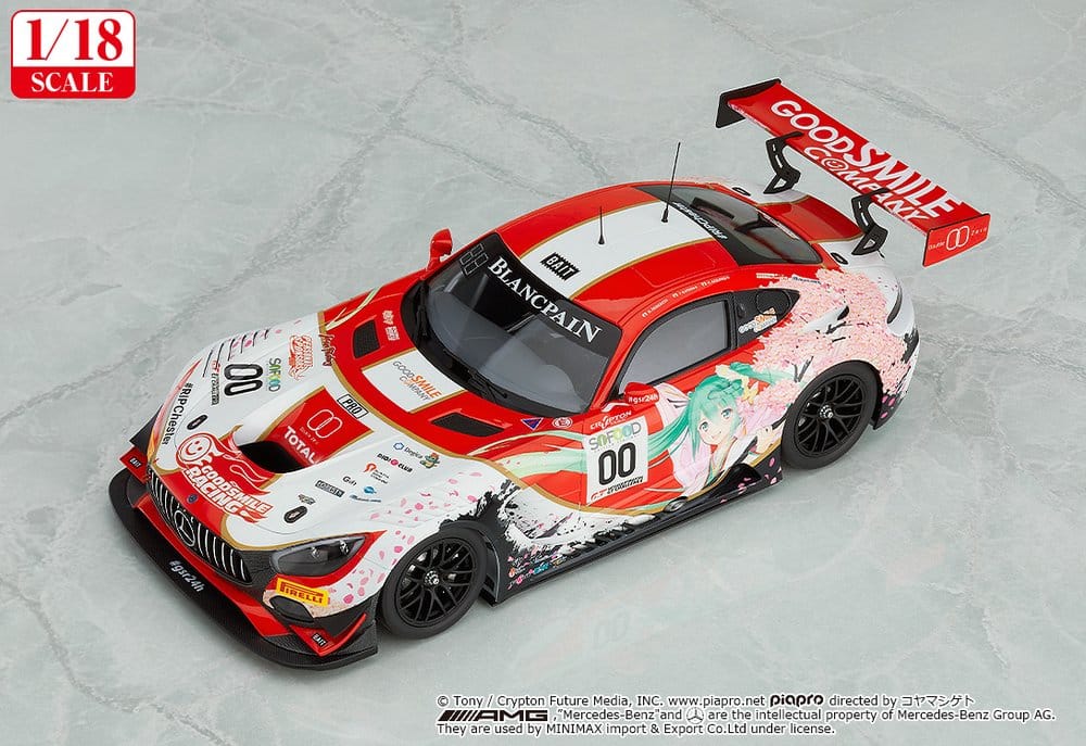 Hatsune Miku GT Project Vehículo 1/18 Good Smile Hatsune Miku AMG 2017 SPA24H Ver. 26 cm