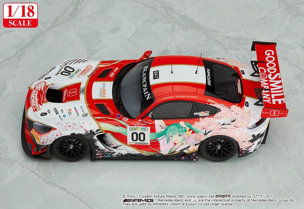 Hatsune Miku GT Project Vehículo 1/18 Good Smile Hatsune Miku AMG 2017 SPA24H Ver. 26 cm
