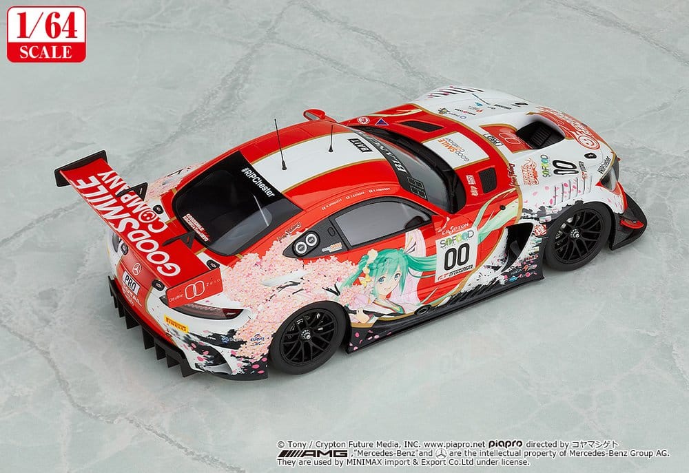 Hatsune Miku GT Project Vehículo 1/64 AMG 2017 SPA24H Ver. 7 cm