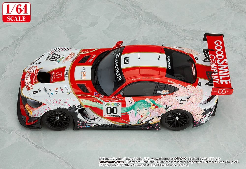 Hatsune Miku GT Project Vehículo 1/64 AMG 2017 SPA24H Ver. 7 cm