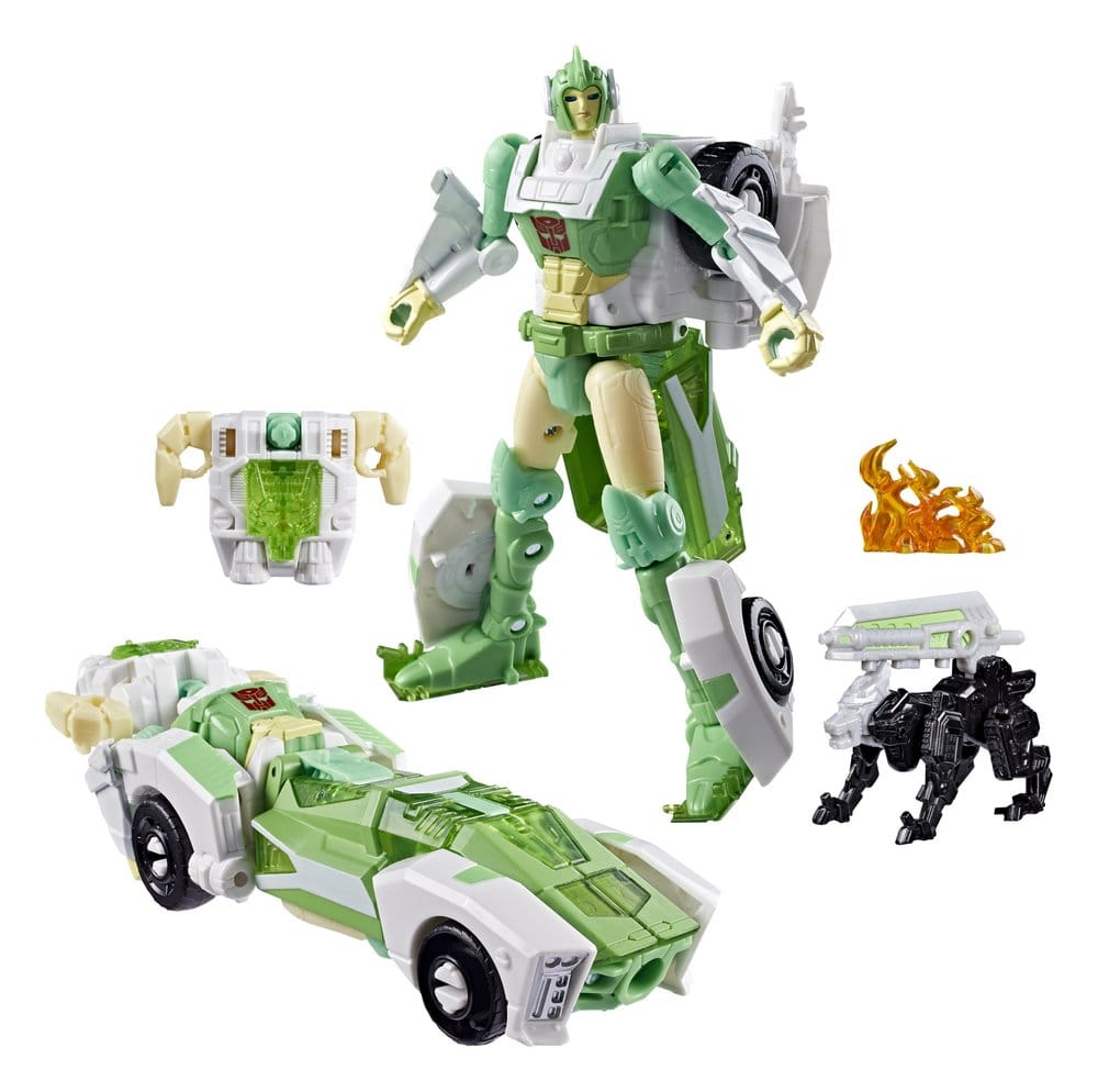 Transformers Generations War for Cybertron: Siege Deluxe Class Figura WFC-S15 Autobot Greenlight & Battle Masters Dazzlestrike 14 cm