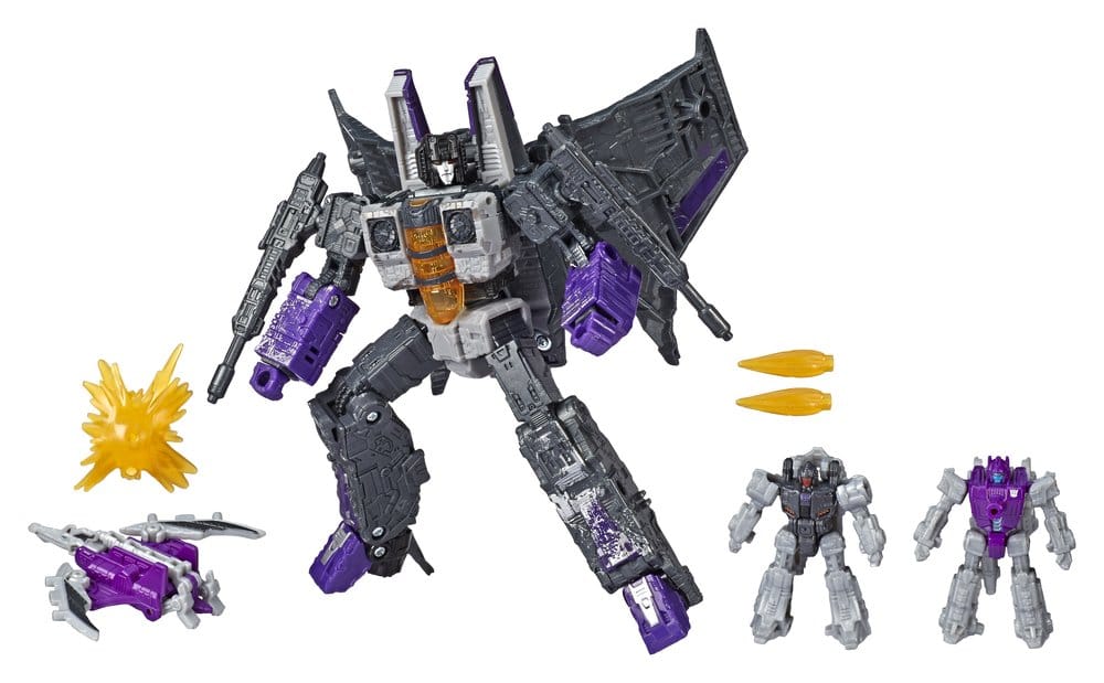 Transformers Generations War for Cybertron: Siege Voyager Class Pack de 4 Figuras Decepticon Phantomstrike Squadron 18 cm