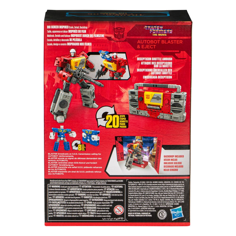 The Transformers: The Movie Generations Studio Series Voyager Class Figura Autobot Blaster & Eject 16 cm